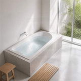 Broadway Montillo Rectangle Acrylic Drop In Bathtub 1670x855x550mm - Gloss White