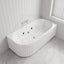 Broadway Oviedo 1700x800x580mm Left/Right Corner Back to Wall Spa Bathtub Acrylic Gloss White/Matt White