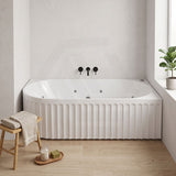 Broadway Oviedo Left/Right Corner Back to Wall Spa Bathtub Acrylic 1700x800x580mm - Gloss White/Matt White