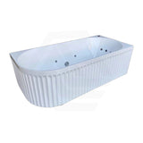 Broadway Oviedo 1700x800x580mm Left/Right Corner Back to Wall Spa Bathtub Acrylic Gloss White/Matt White