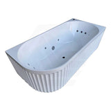 Broadway Oviedo 1700x800x580mm Left/Right Corner Back to Wall Spa Bathtub Acrylic Gloss White/Matt White