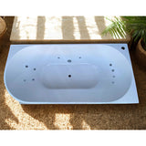 Broadway Oviedo 1700x800x580mm Left/Right Corner Back to Wall Spa Bathtub Acrylic Gloss White/Matt White