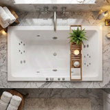 Broadway Quadrato Spa Bath Rectangula Drop-in Tub 1800x1100x500mm - Gloss White