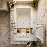 Broadway Quadrato Spa Bath Rectangula Drop-in Tub 1800x1100x500mm - Gloss White