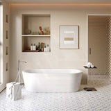 Broadway Redondo 1500/1700x800x600mm Oval Acrylic Freestanding Bathtub