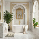 Broadway Redondo Oval Acrylic Freestanding Bathtub 1500/1700x800x600mm - Gloss White