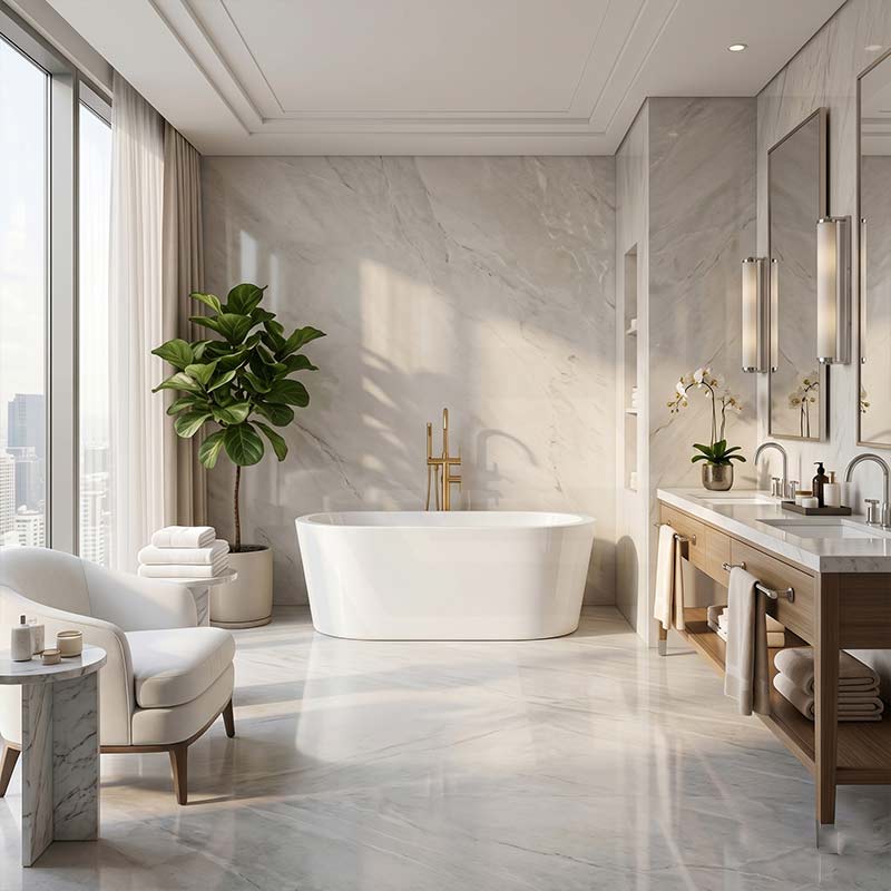 Broadway Redondo Oval Acrylic Freestanding Bathtub 1500/1700x800x600mm - Gloss White