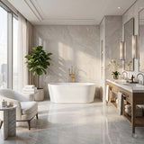 Broadway Redondo Oval Acrylic Freestanding Bathtub 1500/1700x800x600mm - Gloss White