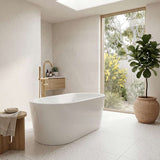 Broadway Redondo Oval Acrylic Freestanding Bathtub 1500/1700x800x600mm - Gloss White