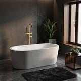 Broadway Redondo Oval Acrylic Freestanding Bathtub 1500/1700x800x600mm - Gloss White