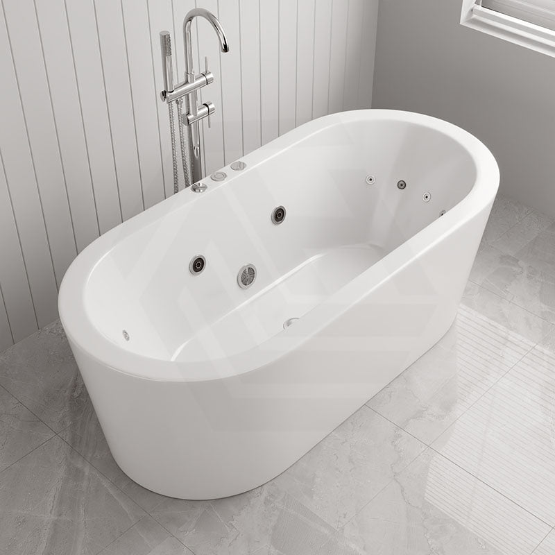 Broadway Redondo 1500/1700x820x600mm Oval Acrylic Freestanding Spa Bathtub