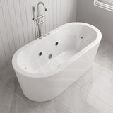 Broadway Redondo 1500/1700x820x600mm Oval Acrylic Freestanding Spa Bathtub
