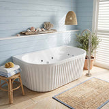 Broadway Salamanca Back to Wall Spa Bathtub Acrylic 1500/1700mm - Gloss White/Matt White