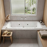 Broadway Tano Spa Bath Rectangular Drop-in Tub 1800x850x500mm - Gloss White