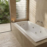 Broadway Tano Spa Bath Rectangular Drop-in Tub 1800x850x500mm - Gloss White