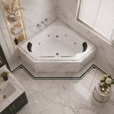 Broadway Villena Spa Bathtub Corner Drop-in Tub with Jets 1350x1350x470mm - Gloss White