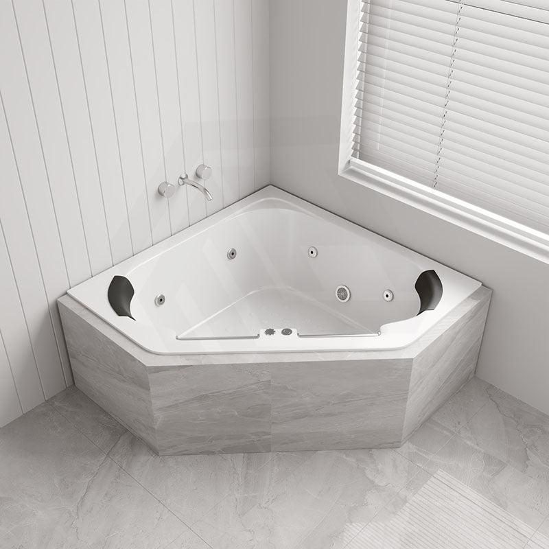 Broadway Villena Spa Bathtub 1350x1350x470mm Corner Drop-in Tub with Jets