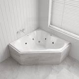 Broadway Zamora Spa Bathtub 1485x1485x490mm Corner Drop-in Tub with Jets