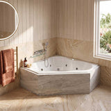 Broadway Zamora Spa Bathtub Corner Drop-in Tub with Jets 1485x1485x490mm