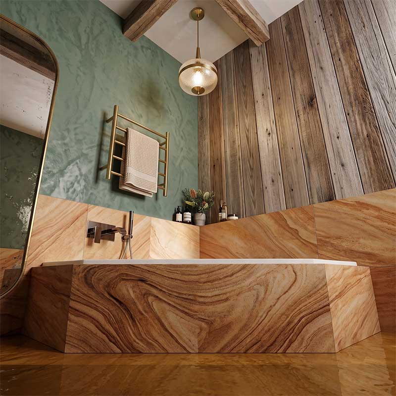 Broadway Zamora Spa Bathtub Corner Drop-in Tub with Jets 1485x1485x490mm