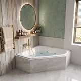 Broadway Zamora Spa Bathtub Corner Drop-in Tub with Jets 1485x1485x490mm