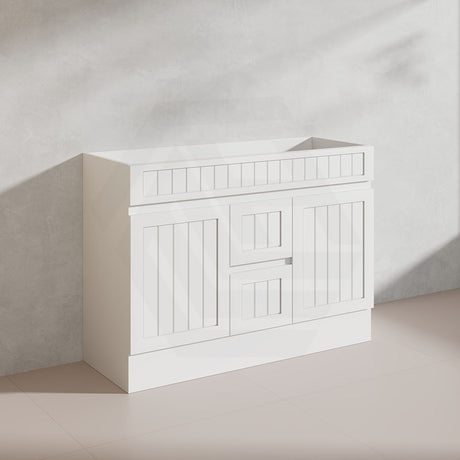 1200mm Hampton Freestanding Vanity PVC Board Matt Black/White Linear Surface