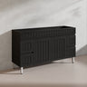 1500mm Hampton Freestanding Vanity PVC Board Matt Black/White Linear Surface For Single/Double Bowls
