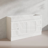 1500mm Hampton Freestanding Vanity PVC Board Matt Black/White Linear Surface For Single/Double Bowls