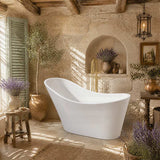 Bevel Acrylic Freestanding Bathtub Special Shape NO Overflow 1400/1700mm - Variant Colour