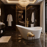Bevel Acrylic Freestanding Bathtub Special Shape NO Overflow 1400/1700mm - Variant Colour