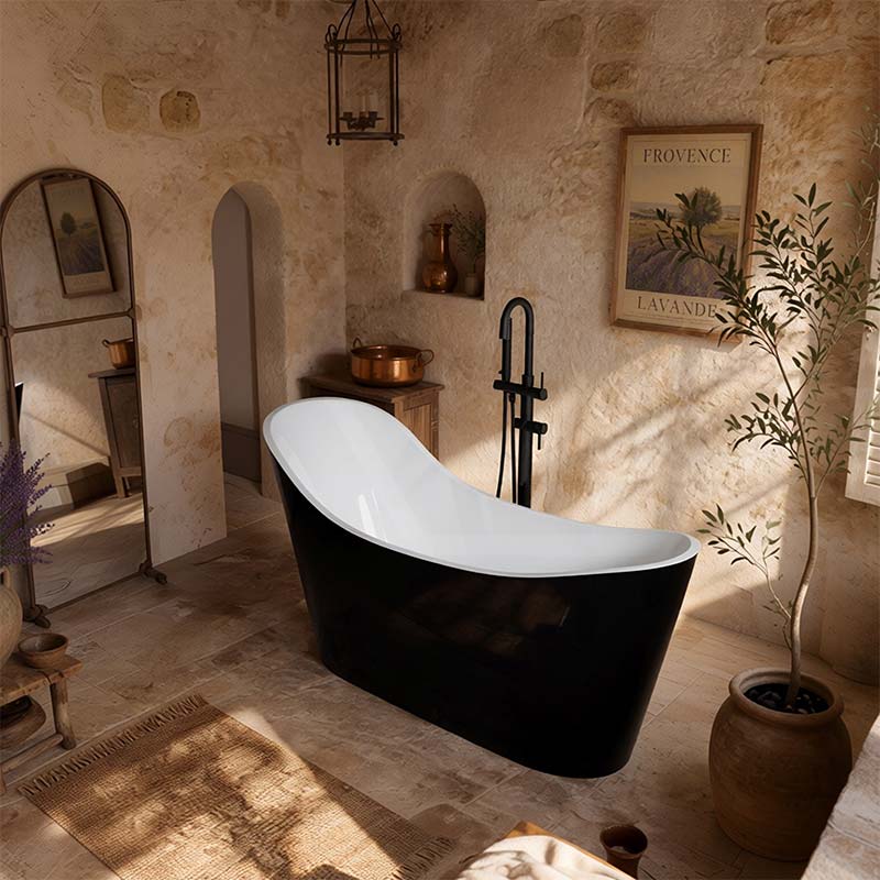 Bevel Acrylic Freestanding Bathtub Special Shape NO Overflow 1400/1700mm - Variant Colour