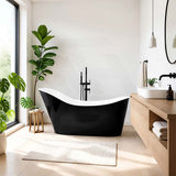 Bevel Acrylic Freestanding Bathtub Special Shape NO Overflow 1400/1700mm - Variant Colour