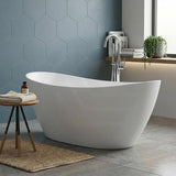 Evie Oval Freestanding Bathtub Acrylic NO Overflow 1500/1660mm - Variant Colour Available