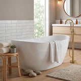 Evie Oval Freestanding Bathtub Acrylic NO Overflow 1500/1660mm - Variant Colour Available