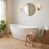 Evie Oval Freestanding Bathtub Acrylic NO Overflow 1500/1660mm - Variant Colour Available