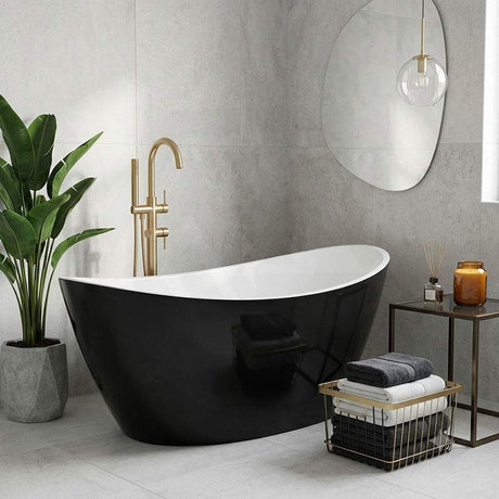 Evie Oval Freestanding Bathtub Acrylic NO Overflow 1500/1660mm - Variant Colour Available