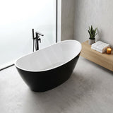Evie Oval Freestanding Bathtub Acrylic NO Overflow 1500/1660mm - Variant Colour Available