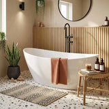 Evie Oval Freestanding Bathtub Acrylic NO Overflow 1500/1660mm - Variant Colour Available