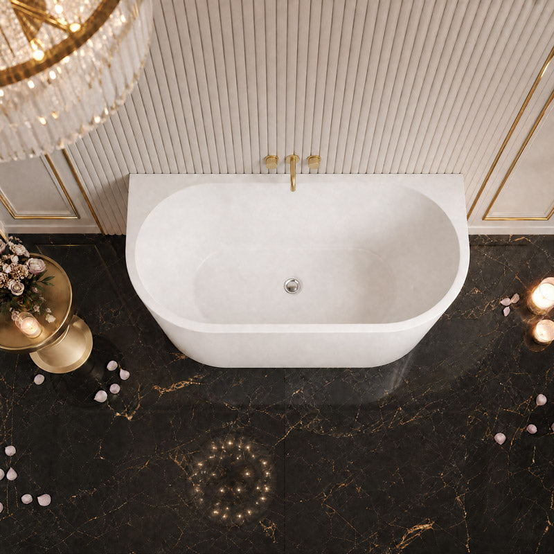 Elivia Back to Wall Bathtub Acrylic NO Overflow 1400/1500/1700mm - Variant Colour Available
