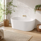 Elivia Back to Wall Bathtub Acrylic NO Overflow 1400/1500/1700mm - Variant Colour Available