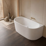 Elivia Back to Wall Bathtub Acrylic NO Overflow 1400/1500/1700mm - Variant Colour Available