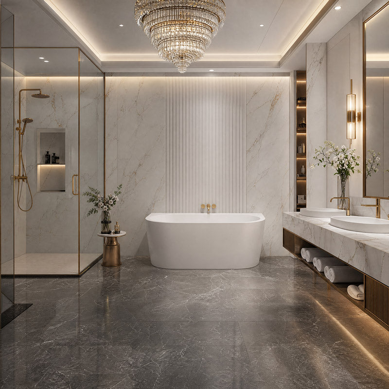 Elivia Back to Wall Bathtub Acrylic NO Overflow 1400/1500/1700mm - Variant Colour Available