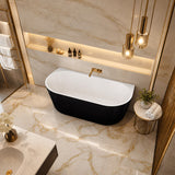 Elivia Back to Wall Bathtub Acrylic NO Overflow 1400/1500/1700mm - Variant Colour Available