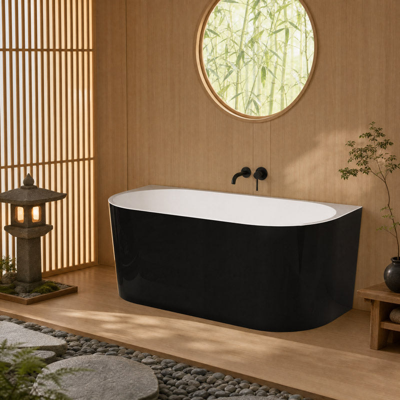 Elivia Back to Wall Bathtub Acrylic NO Overflow 1400/1500/1700mm - Variant Colour Available