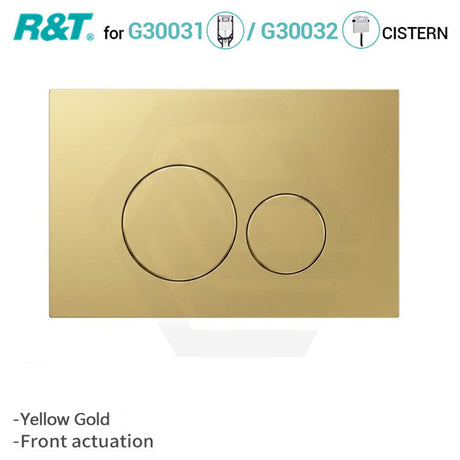 R&T Round Toilet Button for In-wall Concealed Cistern G30032 or G30031 - Variant Colour