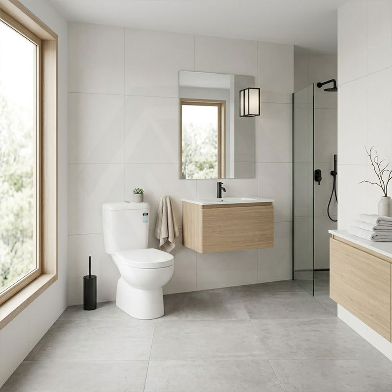 Zion Toilet Suite with Close Coupled for bathroom S-TRAP ONLY 630x350x805mm - Gloss White