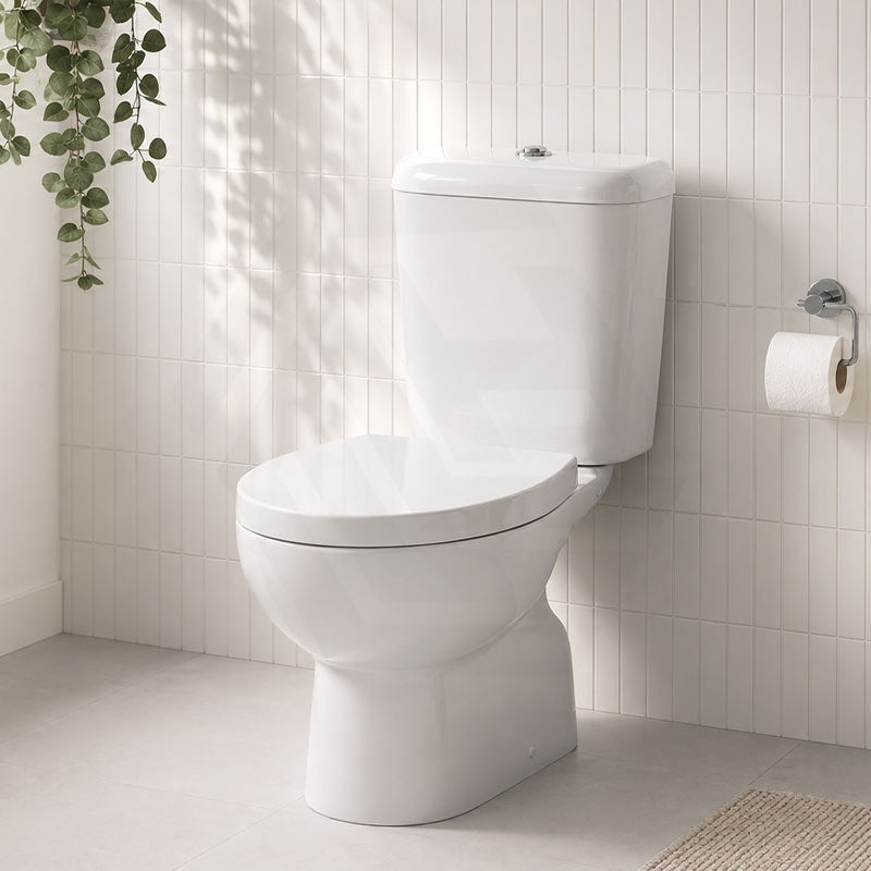 Zion Toilet Suite with Close Coupled for bathroom S-TRAP ONLY 630x350x805mm - Gloss White