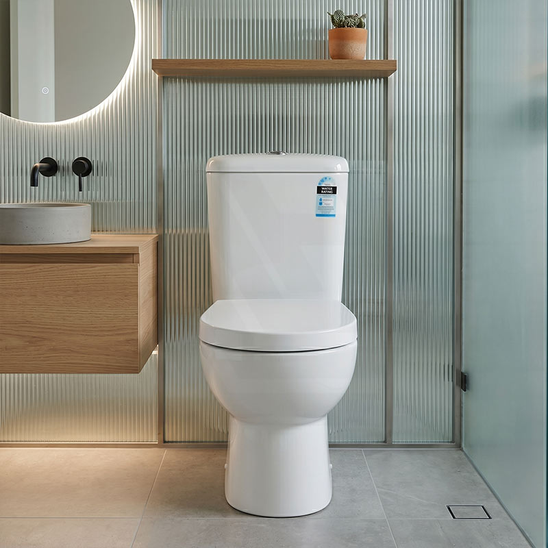 Zion Toilet Suite with Close Coupled for bathroom S-TRAP ONLY 630x350x805mm - Gloss White