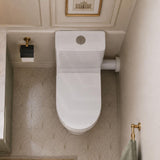 Right or Left Hand Skew Trap Toilet Suite Box Rim Ceramic Back Left and Right Bottom Inlet 665x375x830mm - Gloss White