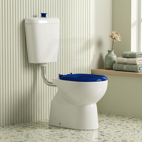 Special Care Connector Toilet Suite Disabled Box Rim Flushing Ceramic White Bottom inlet 805x350x1080mm - Gloss White